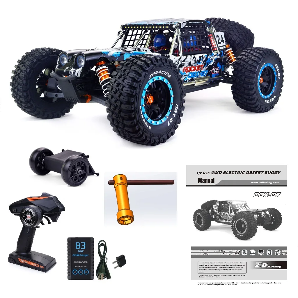 ZD Racing DBX-07 1/7 2 4G 4WD RC автомобиль 80 км/ч высокая скорость бесщеточный внедорожников и дистанционное управление Электрический RTR модели игрушки для детей