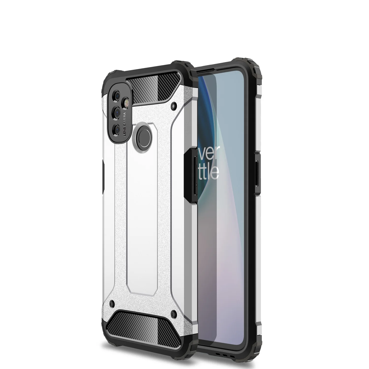 Rugged Bumper Back Cover Dual Layer Shockproof Shell For Oneplus Nord N10 N100 9 8T 6 6T 7 7T Pro Phone Case