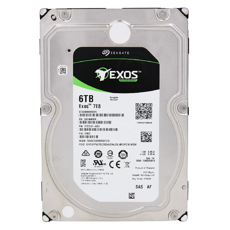 Seagate Enterprise Capacity ST6000NM0095 6 ТБ 7200RPM SAS 12 0 ГБ/сек. 256MB 512E предприятие жесткого диска