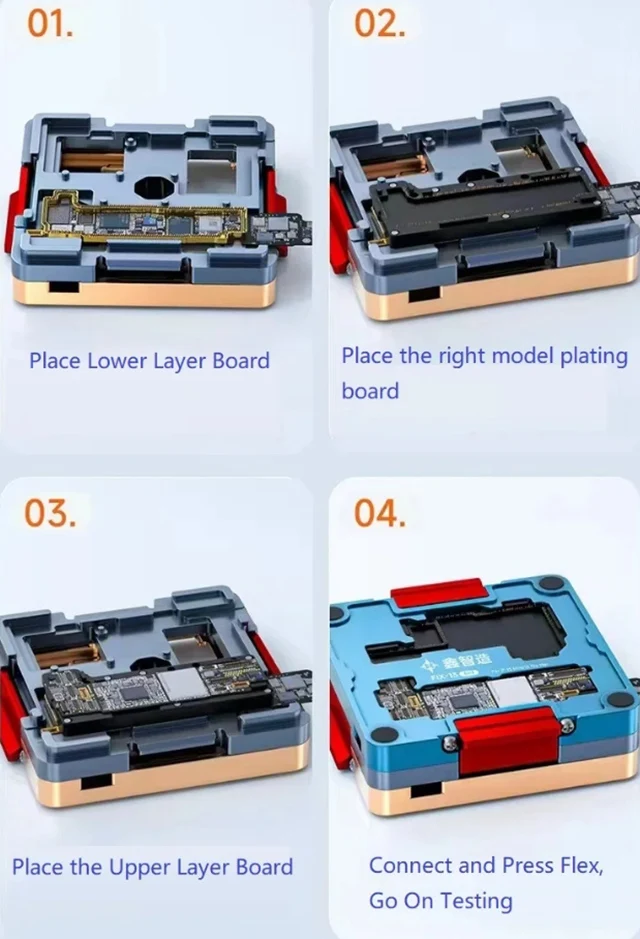 FIX-13 4in1 тестер iSocket приспособление для iPhone 13 Pro Max Верхняя Нижняя плата средний уровень тестовые сварочные пайки
