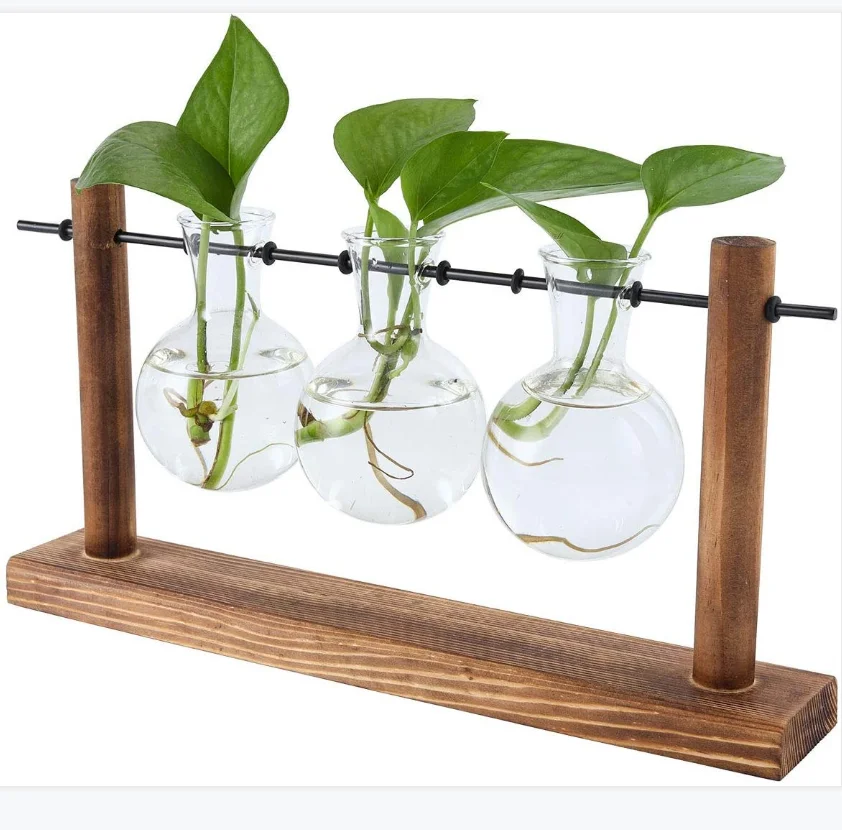 Лидер продаж Amazon экологически чистый деревянный держатель для ваз высокого качества цветов 2021
