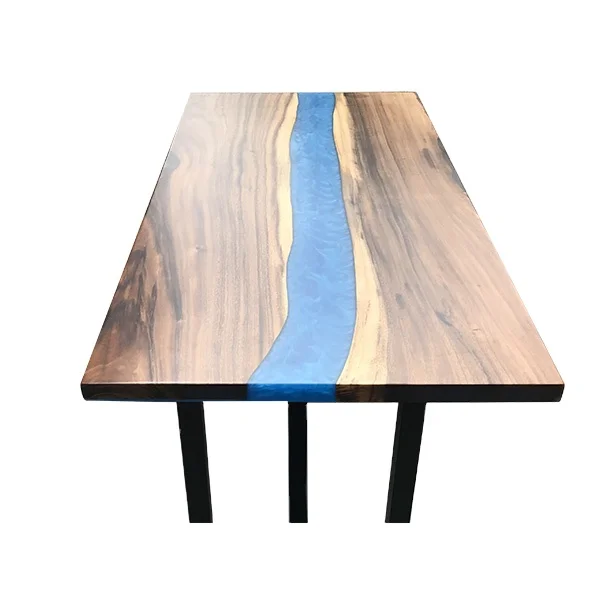 resin wood river tea table top