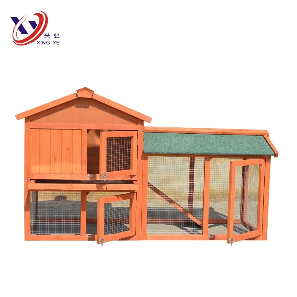 Classical  Chinese fir wood rabbit hutch rabbit cage bunny house for sale
