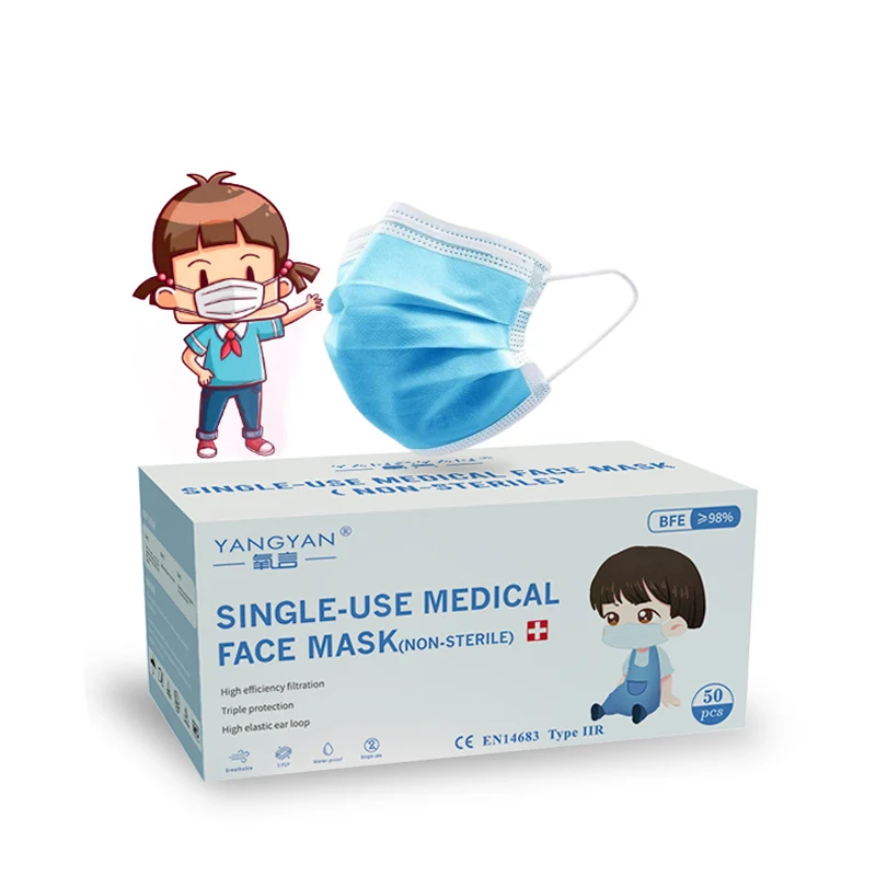 
 Производитель одноразовые детские маски большое количество Защитные 3 слойные медицинские маски для лица  