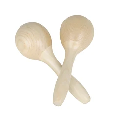 Orff Musical Instruments Early Education Wooden Sand Ball Baby Rattle Trumpet Wooden Sand Hammer