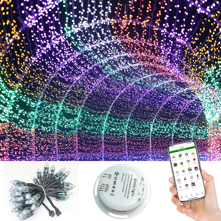 Уличная однострунная светодиодная rgb-лента ip68 ws 2811 12 мм 5 В линейная модульная сетка pixel