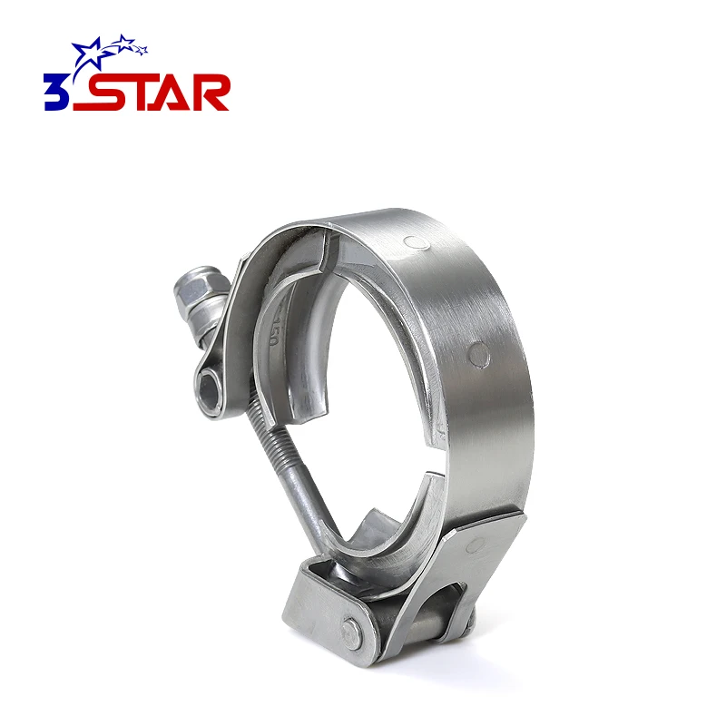 304  stainless steel v band clamp and flanges quick pipe clamp with female and male flanges