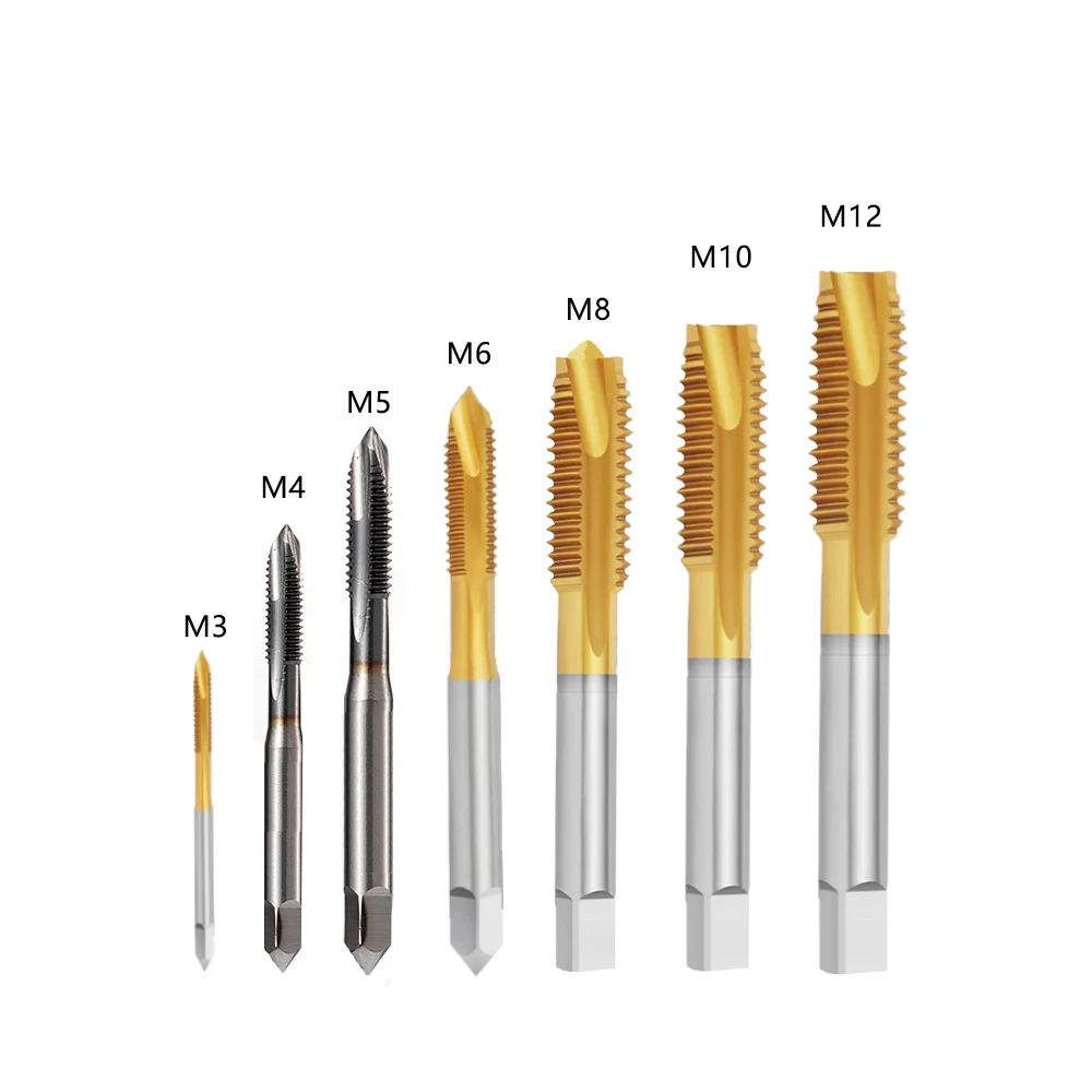High Quality Taps Good Product Cheap HSS M6*1mm Tin Coated Spiral Point Tapp Drill tap unit