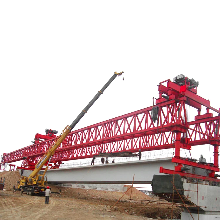 box type double beam overhead bridge launching girder erection crane 160 ton