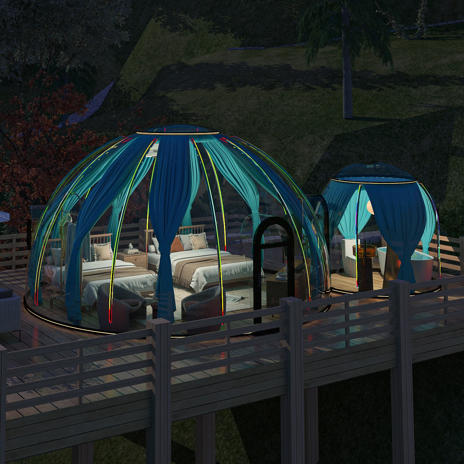 Full House Prefabricada Transparent Igloo Dome Bubble Luxury Hotel Tent Dome Room