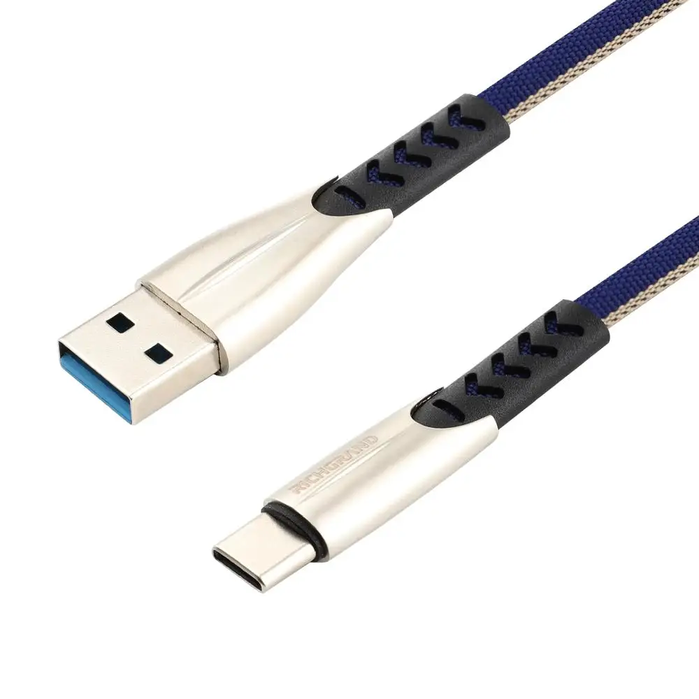  Высококачественный металлический кабель USB Type-C для быстрой зарядки дата 3 0 1 м под заказ Samsung S10 Note 10 Huawei Mate 30 P30