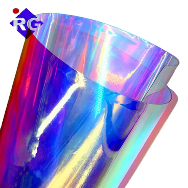 400 Micron Thick Gold Color Blue Bottom Dichroic Laminating Plastic Film