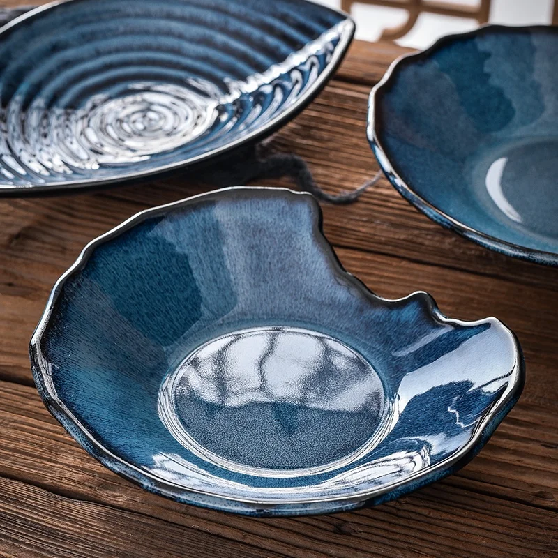 
Manufacturer Rustic Multiple Style Trend in 2020 Tableware Artistic Handmade plates Hotel Restaurant Ceramic Dinner Plate 