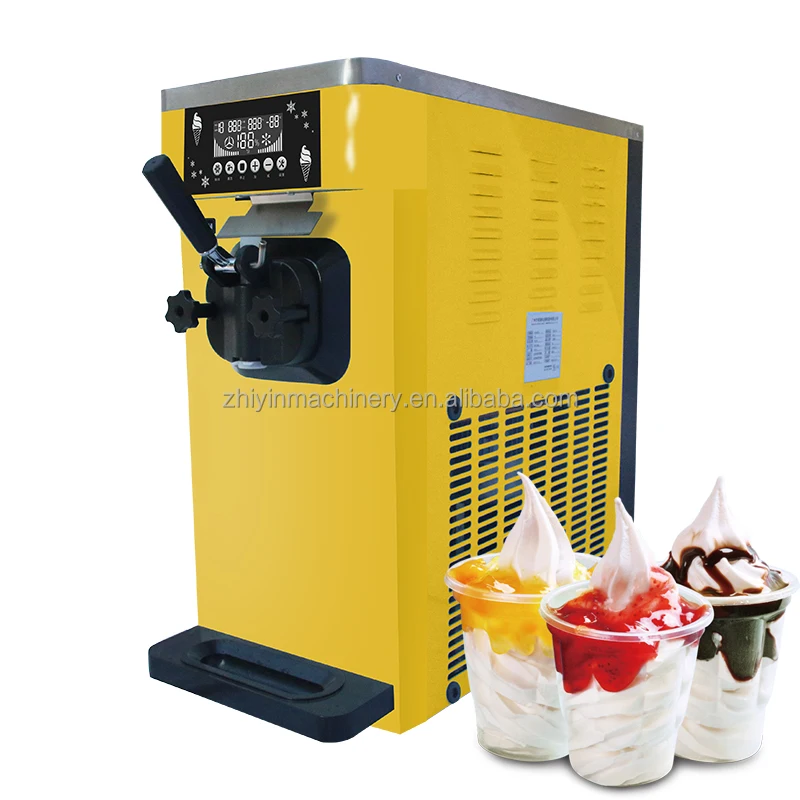 table top ice cream shop equipment stainless steel structure portable softy ice cream maker machine