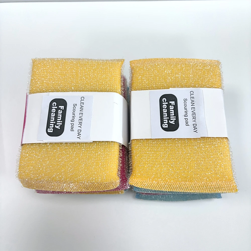 Stainless Steel Wire Scouring Pad Cleaning Sponge Household Cleaning Magic Sponge Pad