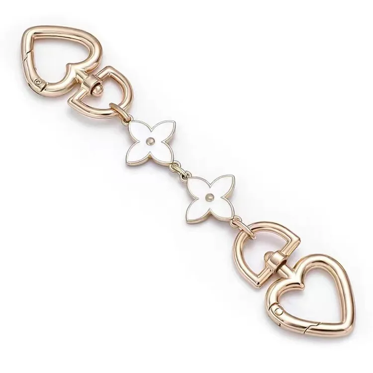 Metal Purse Extender Chain Four-Leaf Clover Bag Chain Handle Replacement Crossbody Shoulder Bag Accessory Chain Strap