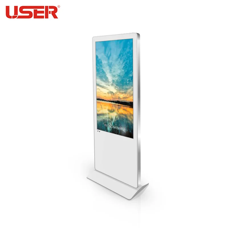
Ultra Thin Floor Standing Advertising Kiosk 32/43/49/55 inch Digital Signage And Displays Touch Screen Custom 
