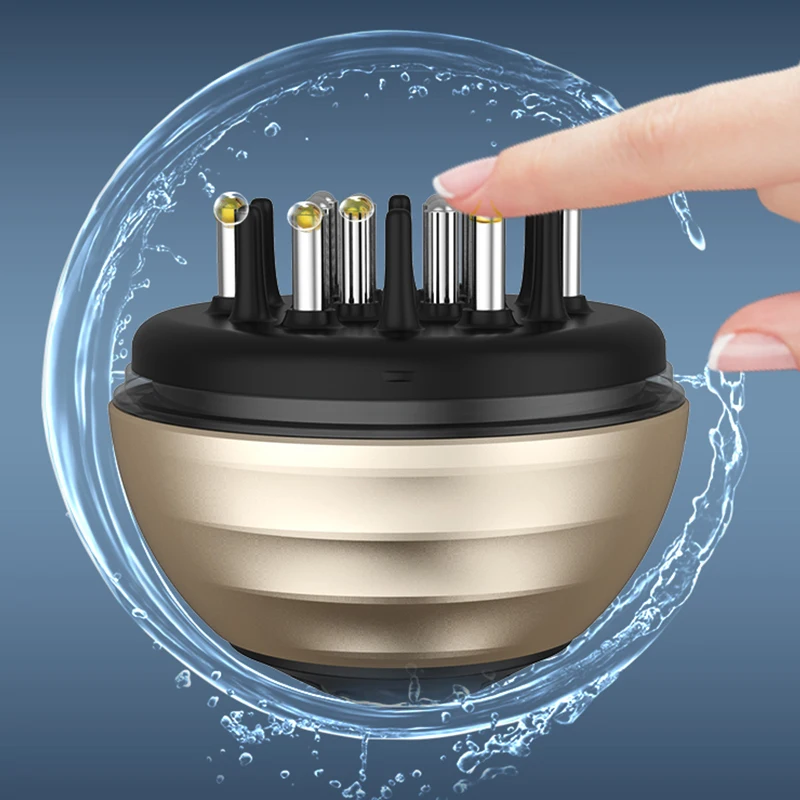 Scalp Massager Mini Rolling Balls Comb Hair Oil Applicator Massage Liquid Comb Hair Growth Scalp Comb