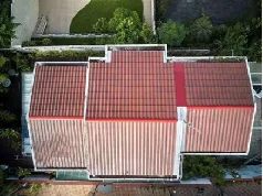 Solar Panel Tile 25W Suitablearchitectural Integrated Glazed BIPV Tile European Villas Red Solar Roof Tile Solar System