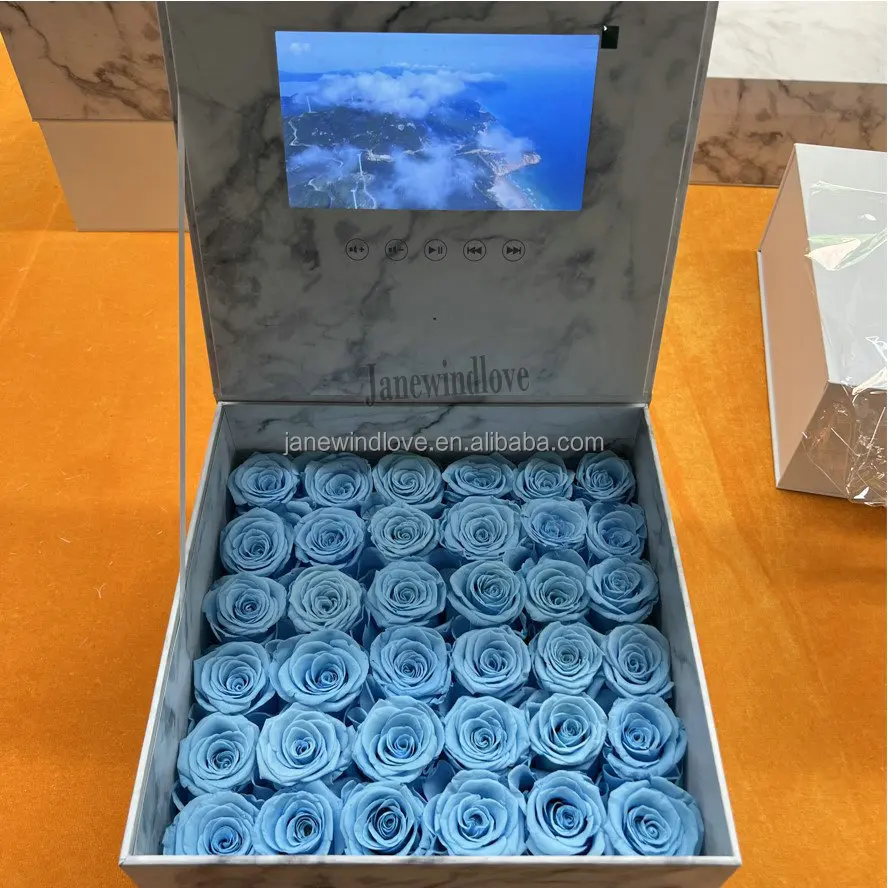 Lcd video rose box Video lcd flower box Gift box with lcd screen