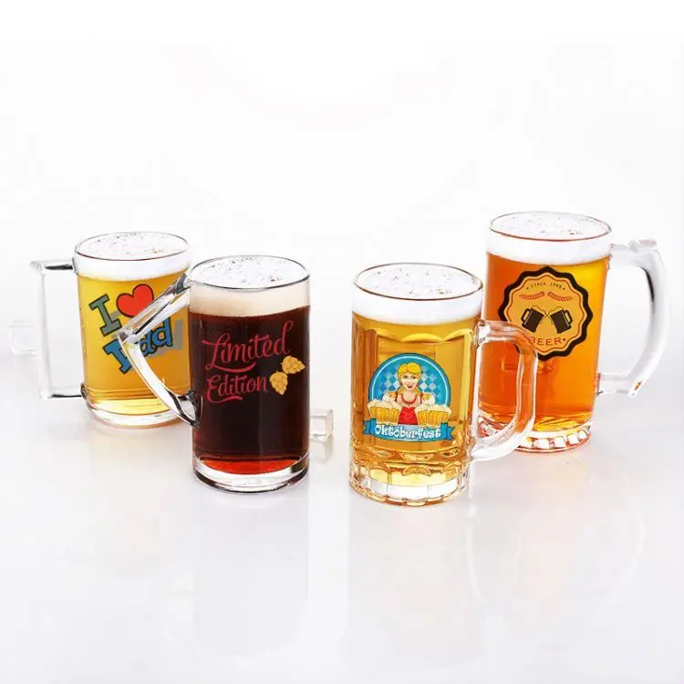 Beer Glass Tumbler pilsner beer glass classic pilsner style beer cup Heavy Base Bulge Top Pilsner Glass