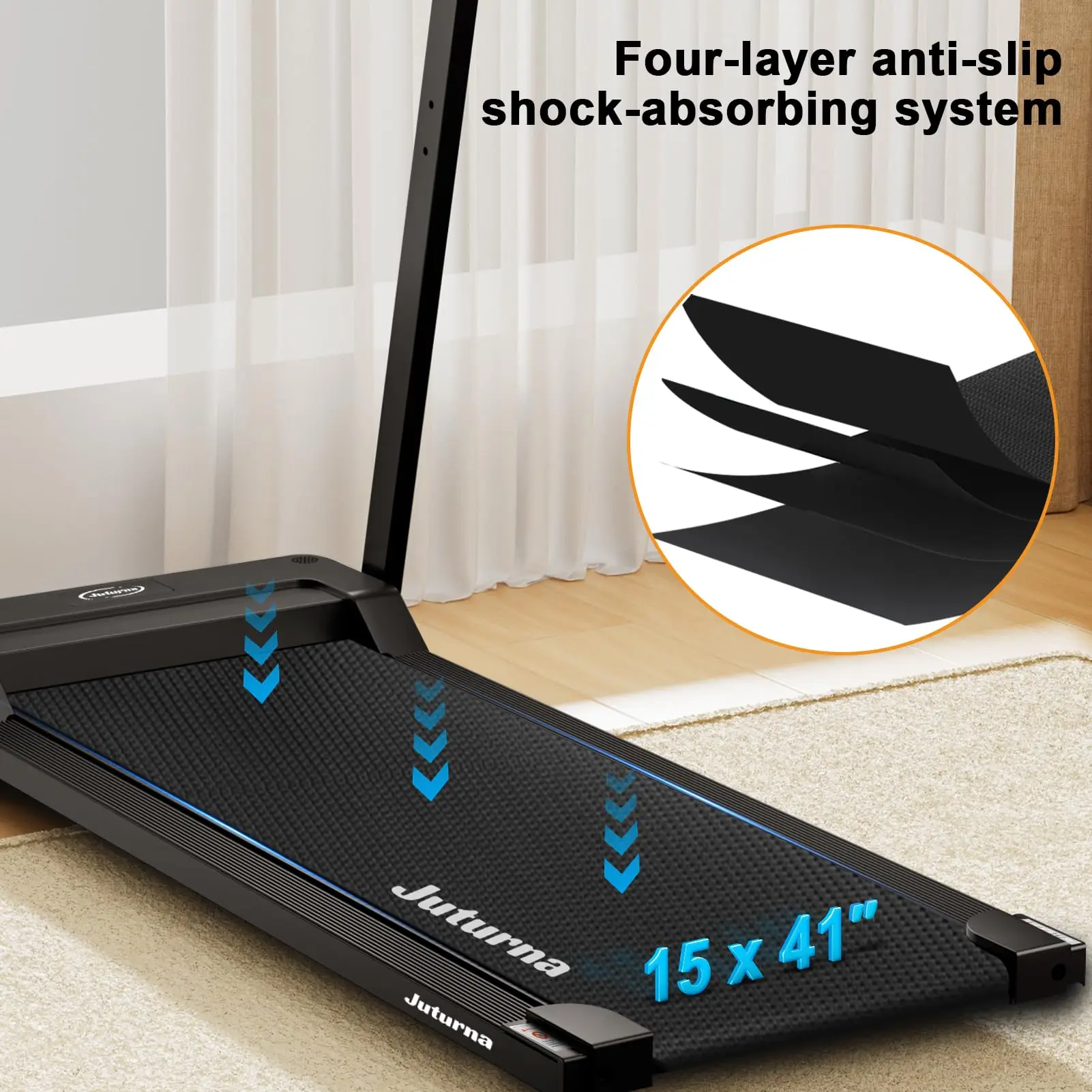 Fitness equipment l shock-absorbing treadmill outdoor electric folding treadmill home silent electric flat indoor treadmill