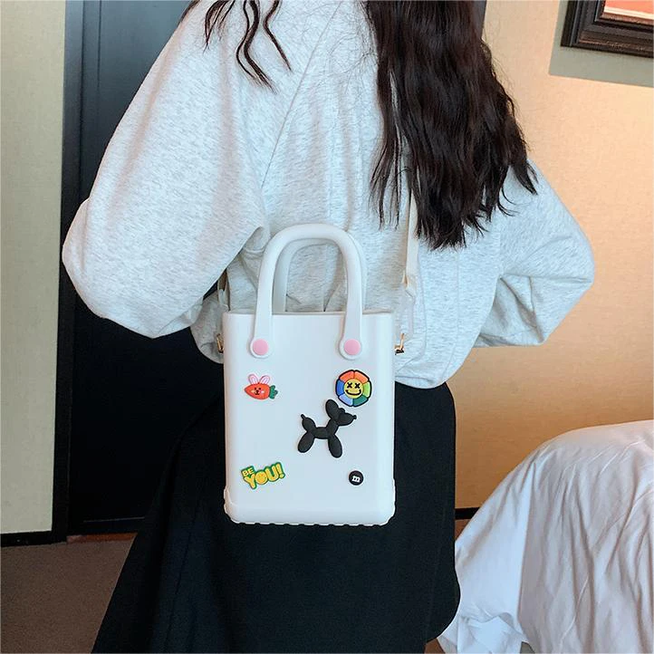 2023 Best Selling DIY Small Waterproof Washable handbags Tote shoulder bag DIY bogg beach bags for women