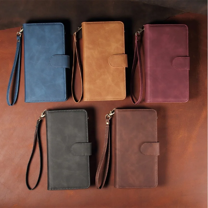 Luxury Magnetic Leather Wallet Flip Phone Case For iPhone 12 pro max Full Body Business Phone Back Cover