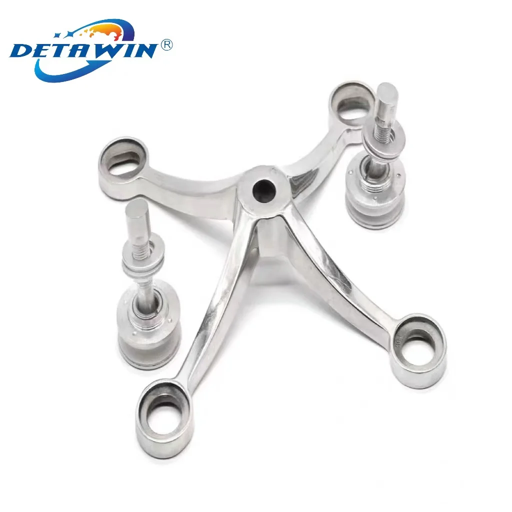 Modern Minimalism Stainless Steel Glass Spider For Curtain Wall System Glass Barge Joint Routel