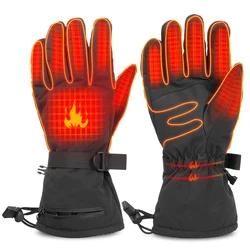 Electric Heated Gloves Free customization Printed Non-Slip Leather Premium Riding Moter Bike Hand Heated Gloves
