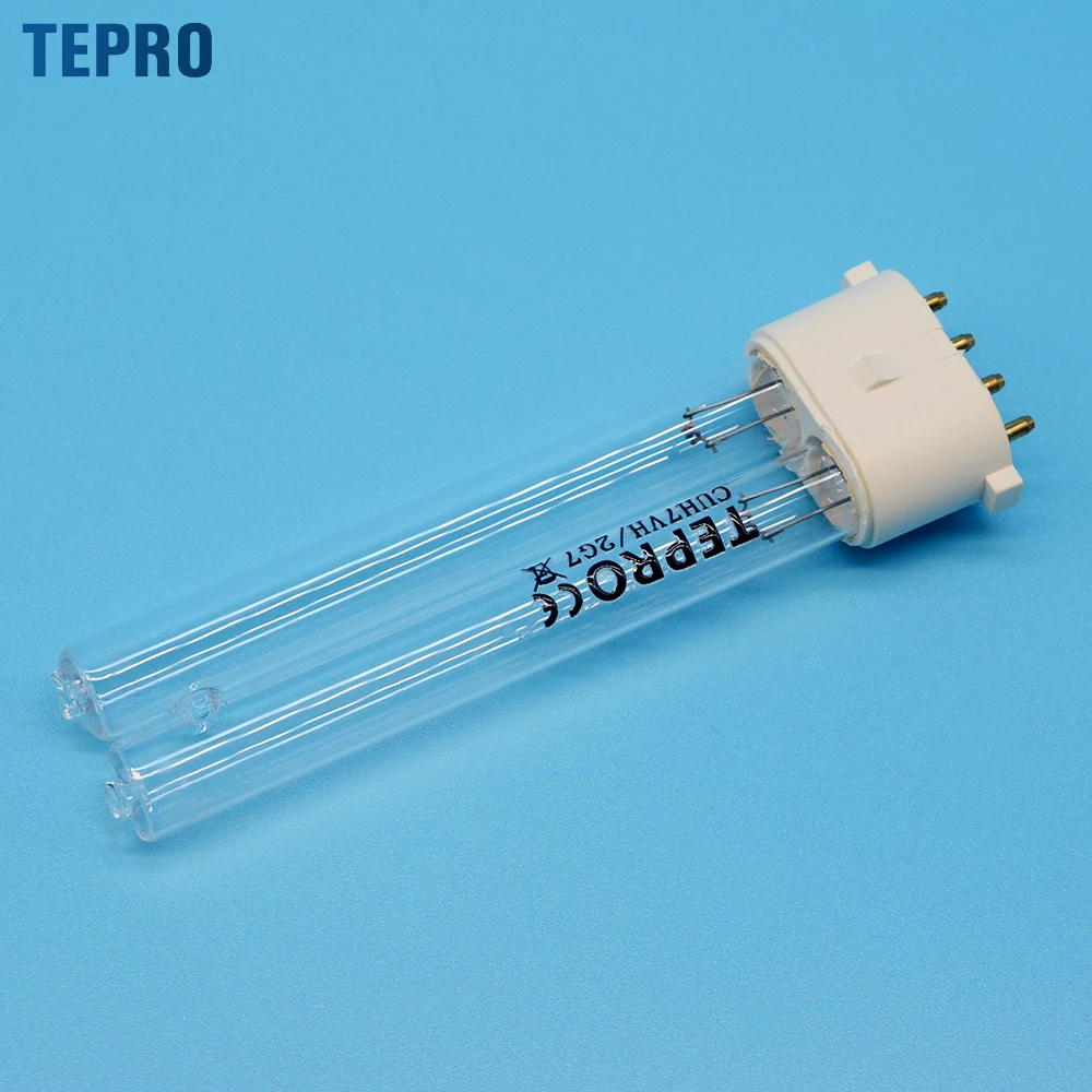 CUH7L/2G7 H Shape 115mm 12mm Quartz Glass Uv Germicidal Lamps 254nm 185nm Ozone Uvc Ultraviolet Light For Air Purification