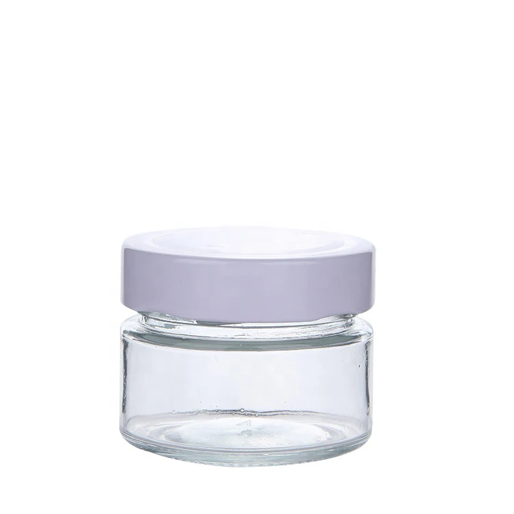 300ml cheap antique glass honey jars  with lids wholesale