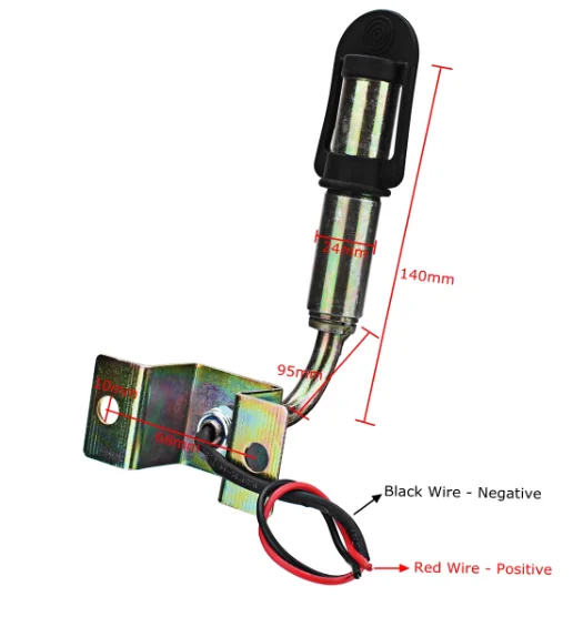 Amber Rotating Flashing Beacon Mounting Bracket DIN Pole Tractor Mounting Flexible Rod