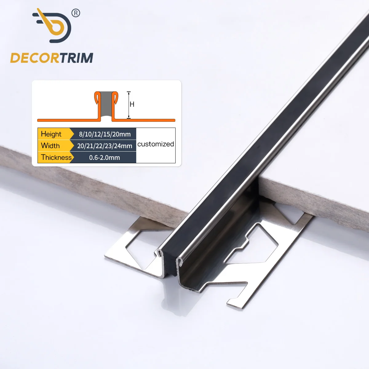 Prolink Metal Factory High Quality Aluminum Tile Expansion Joint/Tile Movement Joint