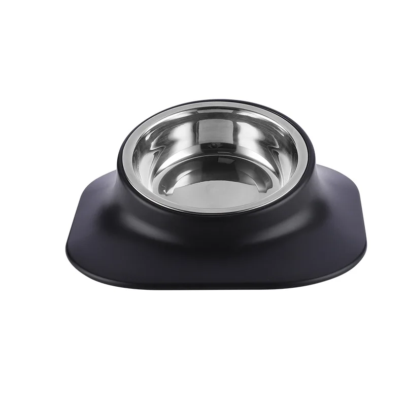 High-end custom stainless steel inexpensive non-slip silicone pet bowl for dogs and cats