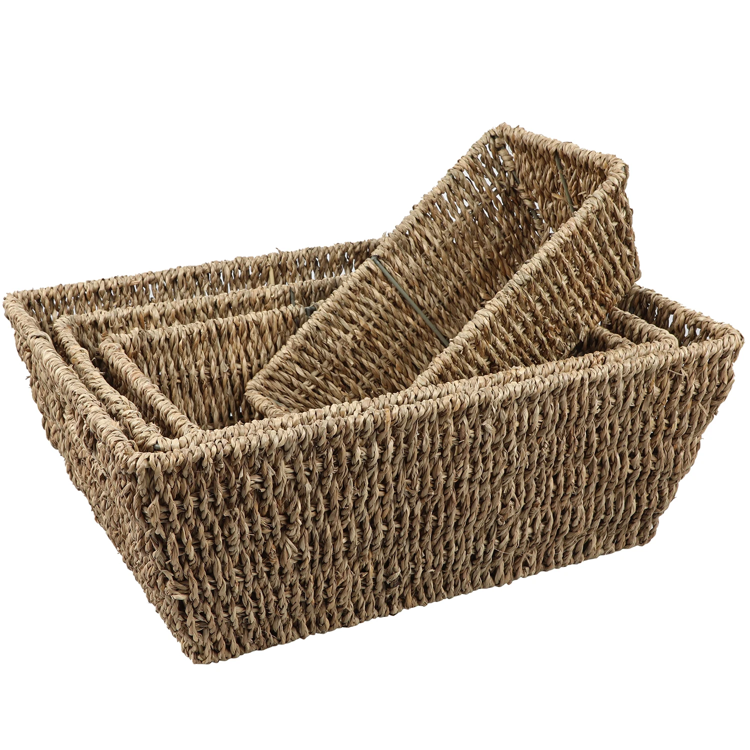 LINDON High Quality 100% Hand-Woven Organizer Decorative Baskets Wicker Storage Baskets