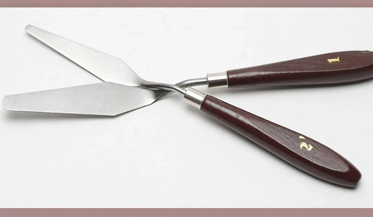  5pcs Mixed Stainless Steel Palette Scraper Set Spatula Knives For Artist Oil Painting Tools Knife