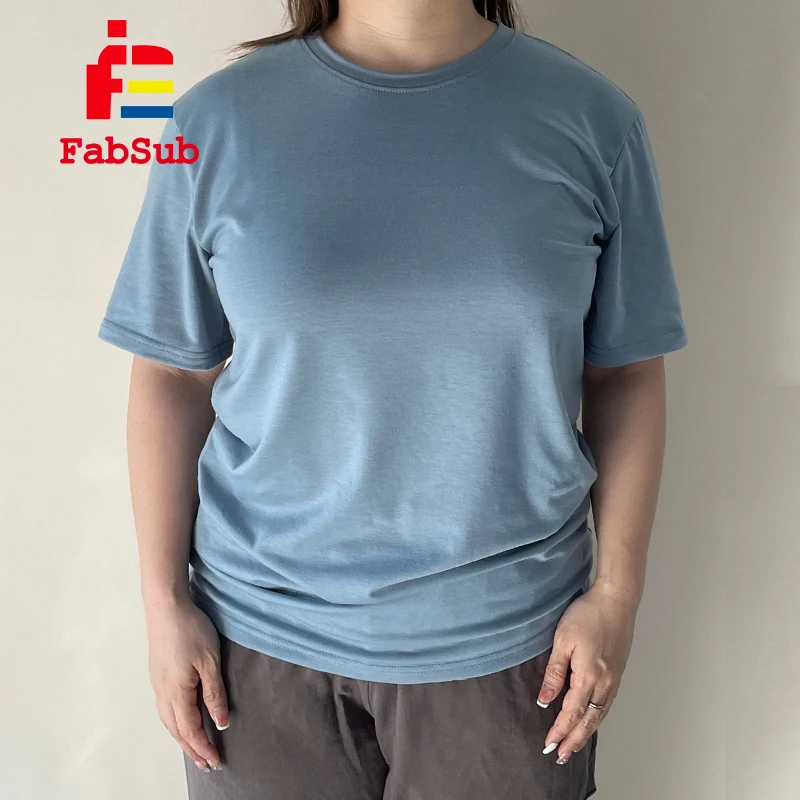 High Quality Sublimation Tee Shirt Solid Colored T-Shirt Cotton Feel Plain 100 Polyester T Shirt  For Men and Women