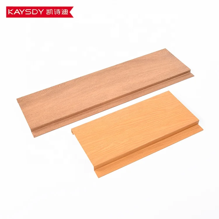 Popular Wood Grain Baffle Ceiling Aluminum Square Pipe Ceiling Panels For Hall Interior Decoration