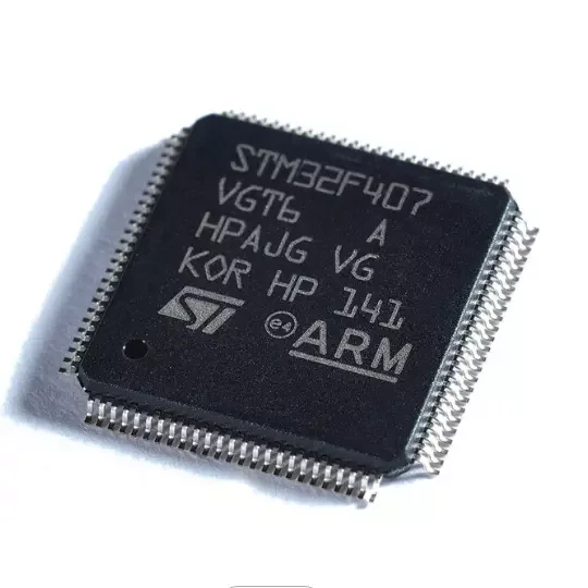 ARM Cortex M4 series Microcontroller IC 32Bit 168MHz 1MB FLASH 100LQFP STM32F407VGT6