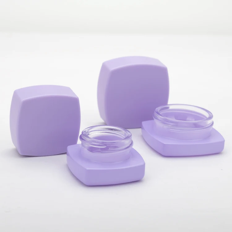 Custom Color Spray And Custom Logo Printing Design Pillow Shape Glass Jars With Child Resistant Plastic Lids For Concentrate Oil