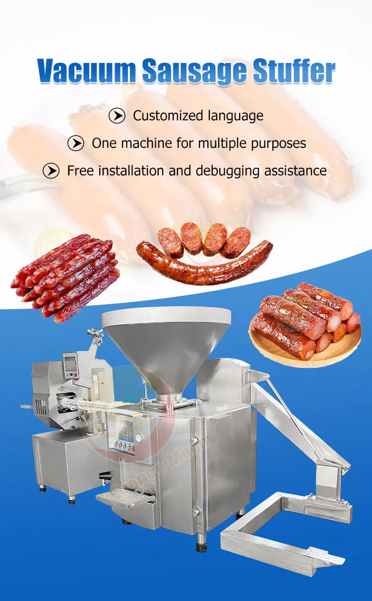 Automatic Commercial Vacuum Sausage industrial commercial Meat product making machine sausage stuffer with twisting function
