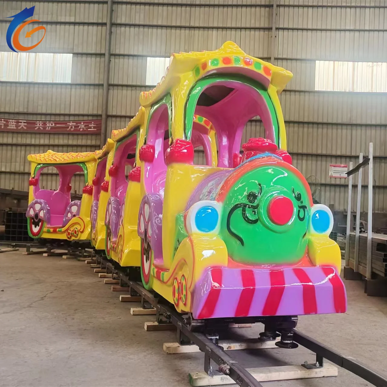 Outdoor playground amusement park ride children travel Electric Track train for sale