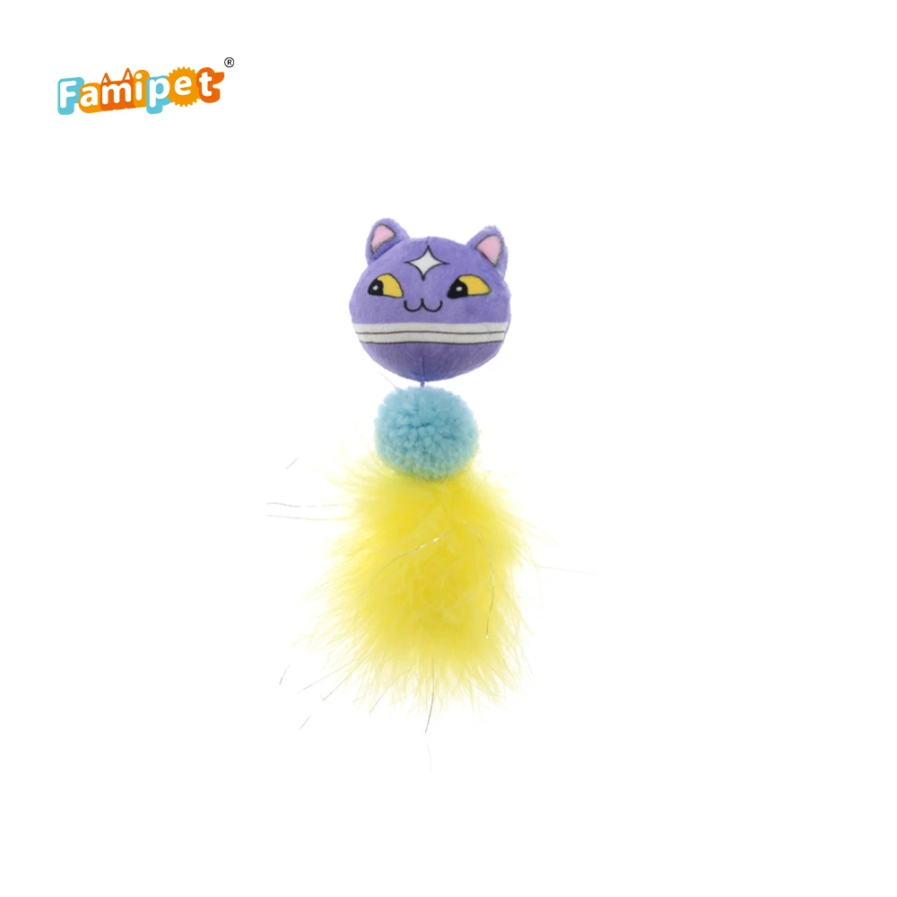  Cat Toys Set Factory Direct Price Design 3 Color Teasing Heads