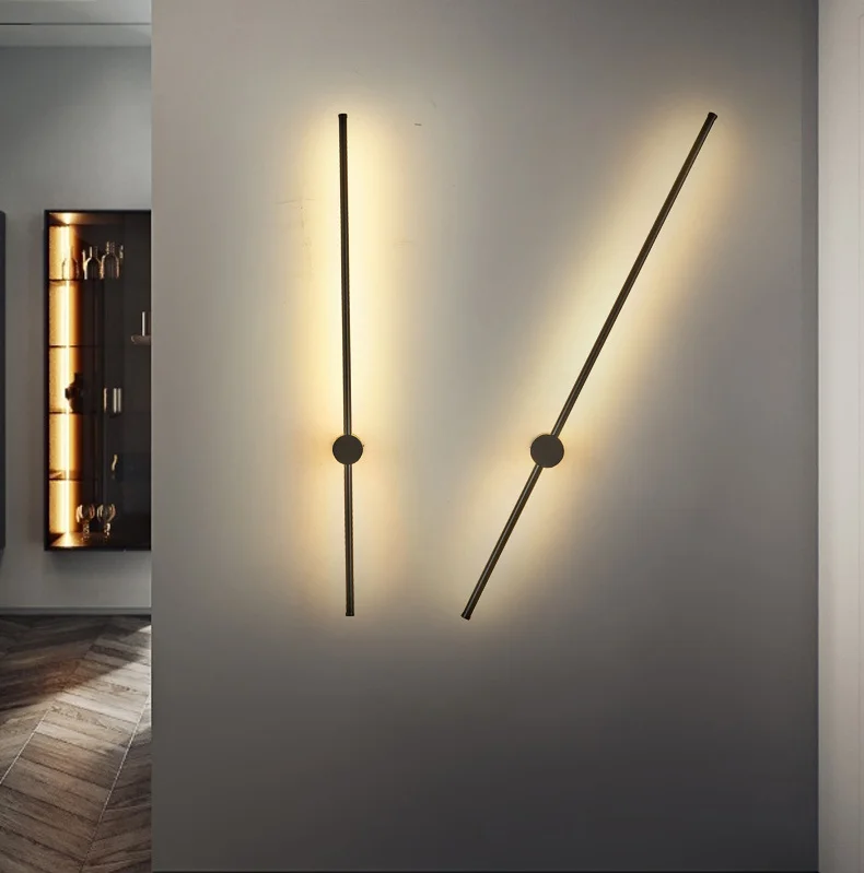 2021 hot sale Nordic Minimalist Wall Light Modern Creative LED long line  wall light