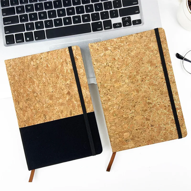 Wholesale Eco Friendly Journals Diary With Elastic Band Sustainable Cover A5 Cork Notebook