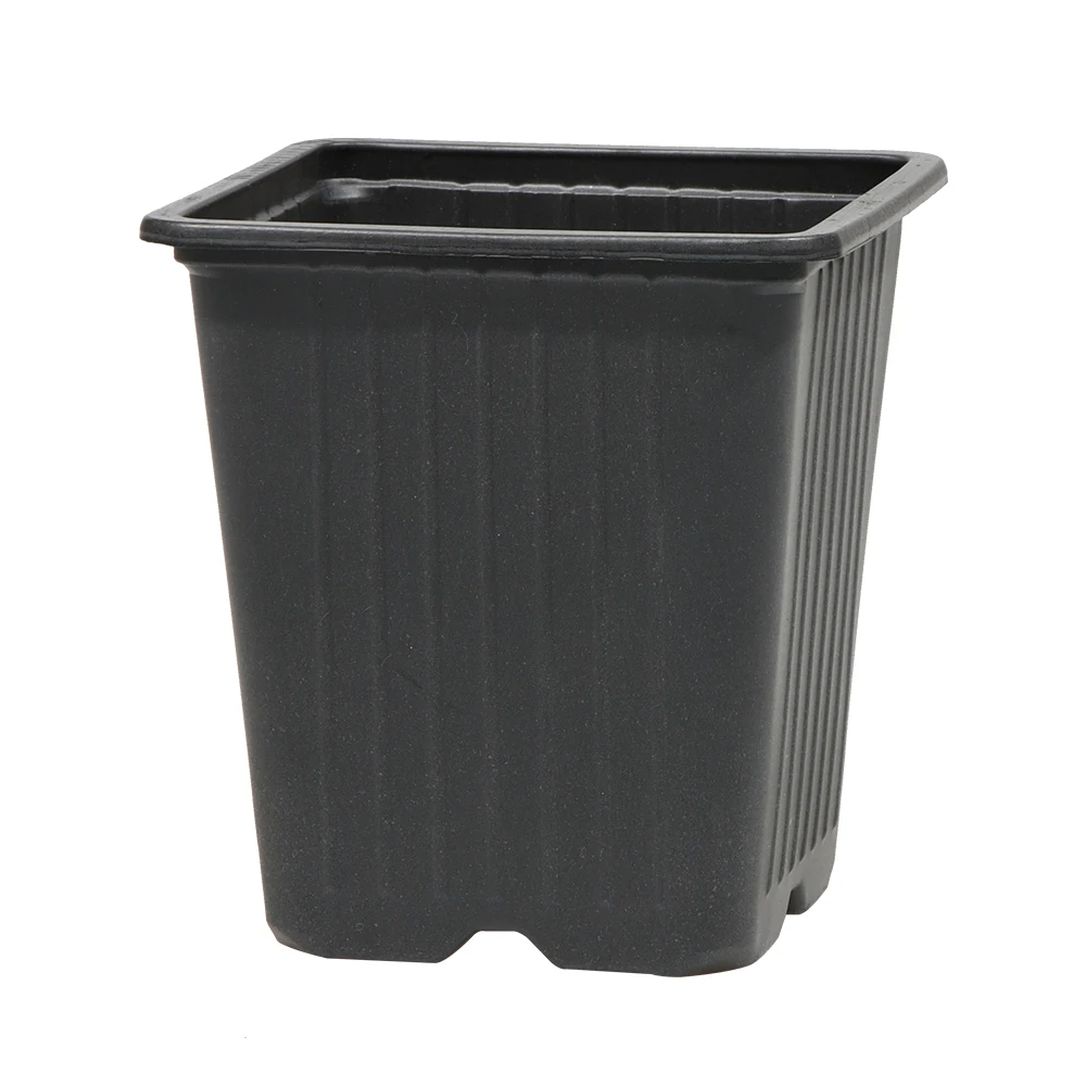 Wholesale Small Size Medium Self-Watering PP Plant Pots Square Black Nursery Gallon Flower Planter Creative Design Home Garden