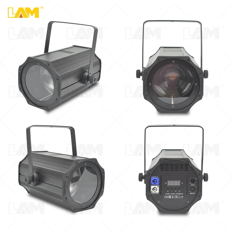 DMX dj lights led movinghead light wedding equipment Zoom COB LED 200W stage Lights 200W 2in1 Cob LED Par Spotlight For Studio