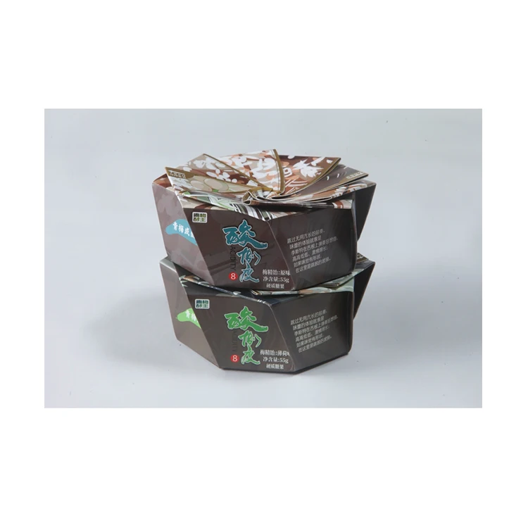 
Factory Customized Paper Plate Gift Package Assorted Dried Fruit Qingmei Original Mint Greengage Prune Hard Candy 
