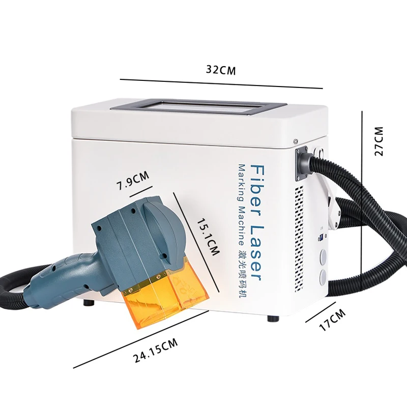 High Power Metal Plastic Welding Cutting Fiber Laser Marking Machine 20w 30w Printer Portable